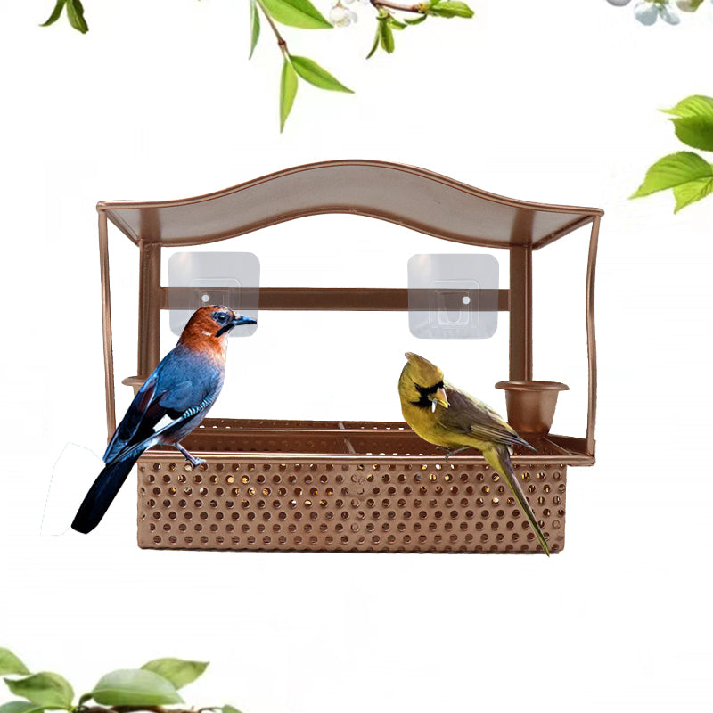 New product bird feeder outdoor sticky wall hanging dual-use iron metal bird feeder source factory customized wholesale