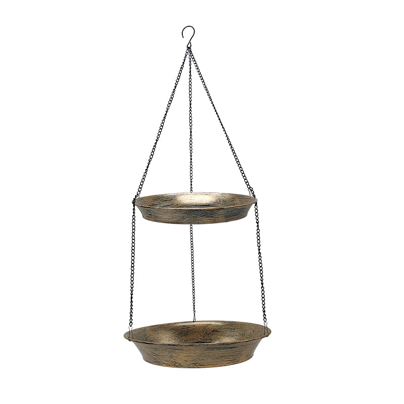 Cross-border hot sale outdoor bird water feeder bird feeder iron hanging bird bath multifunctional use removable