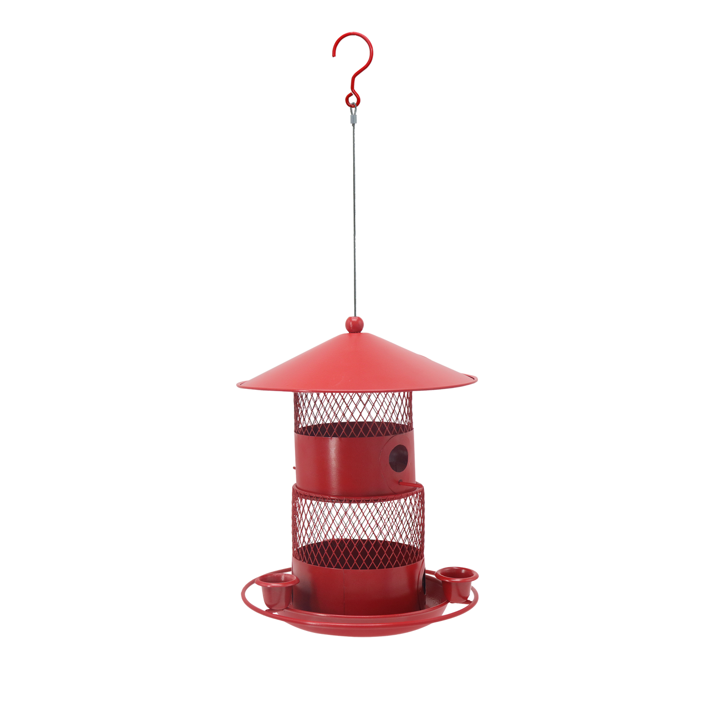 Crossing the border new iron anti-squirrel bird feeder outdoor hanging hummingbird water feeder multi-tier metal bird feeder