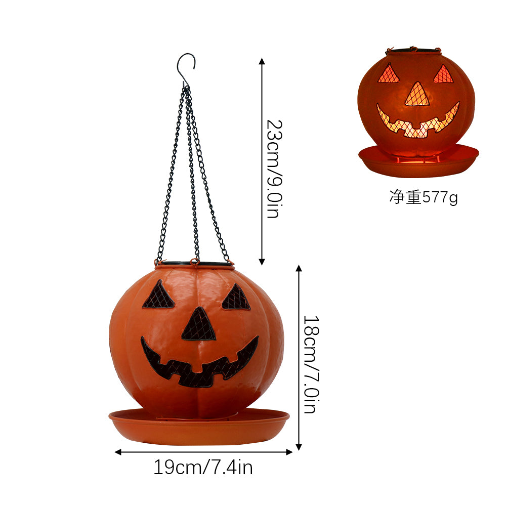 Cross-border e-commerce bird feeder outdoor solar with lights metal anti-squirrel hanging hummingbird Halloween feeder