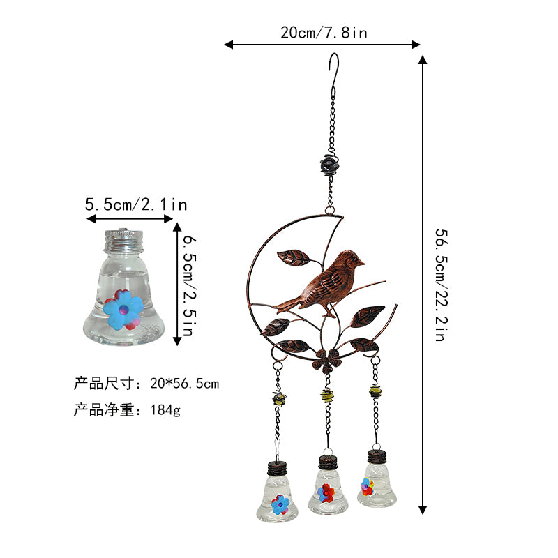 Cross Border Factory Supply Outdoor Hummingbird Feeder Bird Feeder Hanging Bird Supplies With Hook Iron Bird Feeder