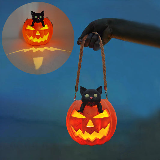 Cross-border new garden lights solar resin garden atmosphere arrangement pumpkin beaver cat hanging lights outdoor landscape lights