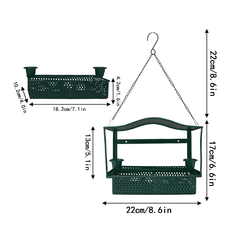 New product bird feeder outdoor sticky wall hanging dual-use iron metal bird feeder source factory customized wholesale