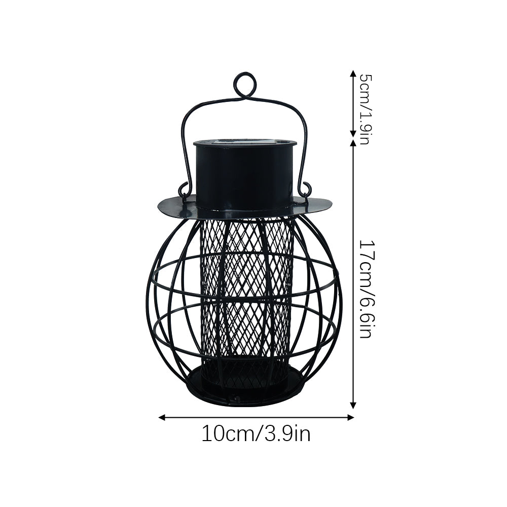 Cross-border e-commerce new Christmas bird feeder outdoor metal hanging anti-squirrel solar hummingbird feeder