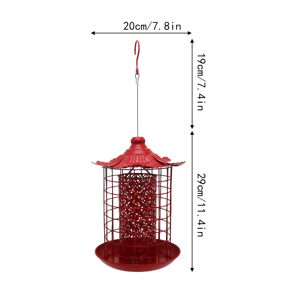 Cross Border Amazon Squirrel Proof Bird Feeder Outdoor Hanging Metal Bird Feeder Source Factory Bird Feeder