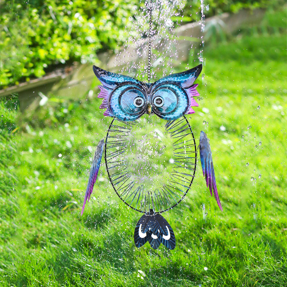 New product bird feeder owl outdoor hanging metal bird feeder with light hummingbird source factory customized