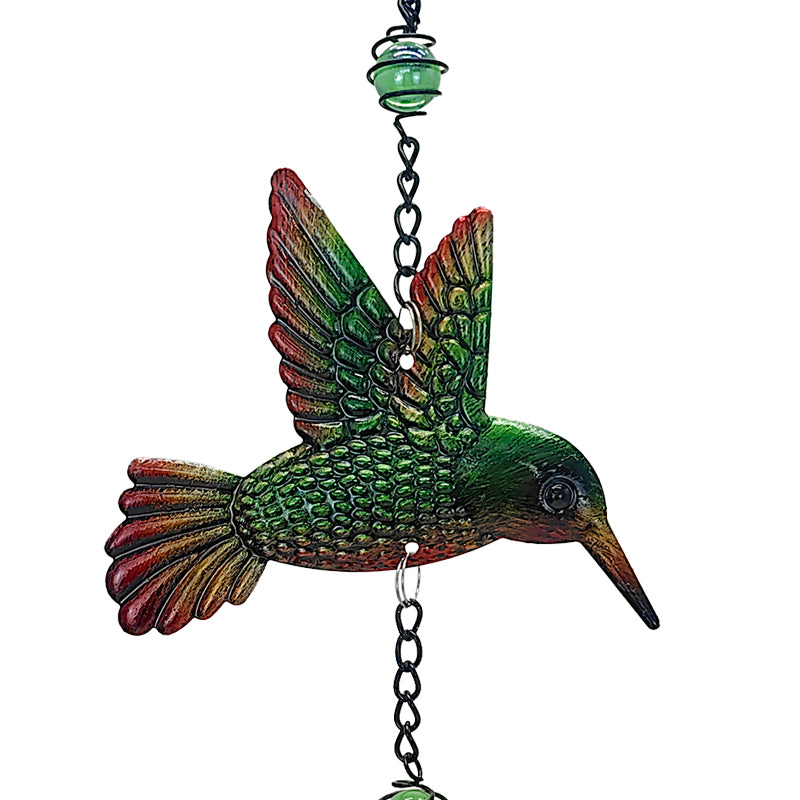 Outdoor Metal Hanging Hummingbird Feeder Squirrel Proof Bird Feeder Wind Chime Decorative Bird Feeder