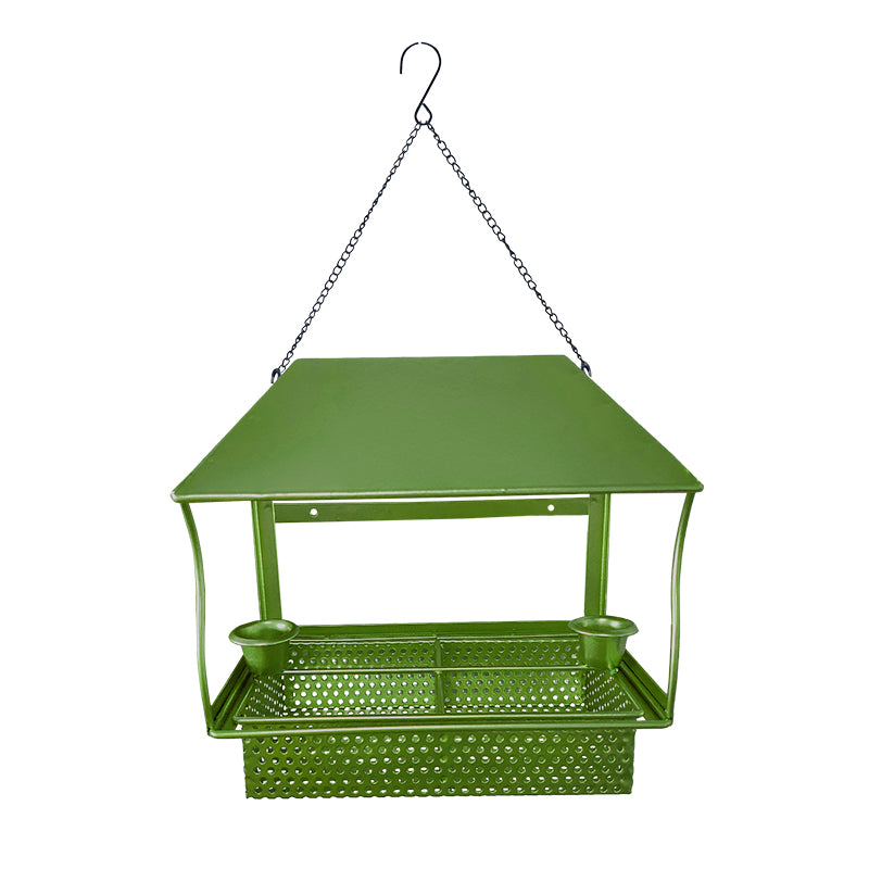 Cross-border new iron metal bird feeder outdoor hanging anti-squirrel hummingbird water feeder feeder factory batch