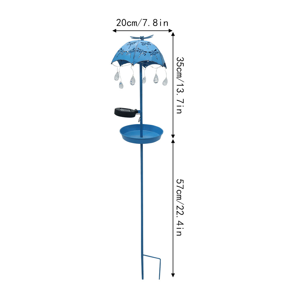 Cross Border Bird Feeder Outdoor Iron Metal Ground Feeder Fan Shaped Bird Feeder Solar Bird Feeder