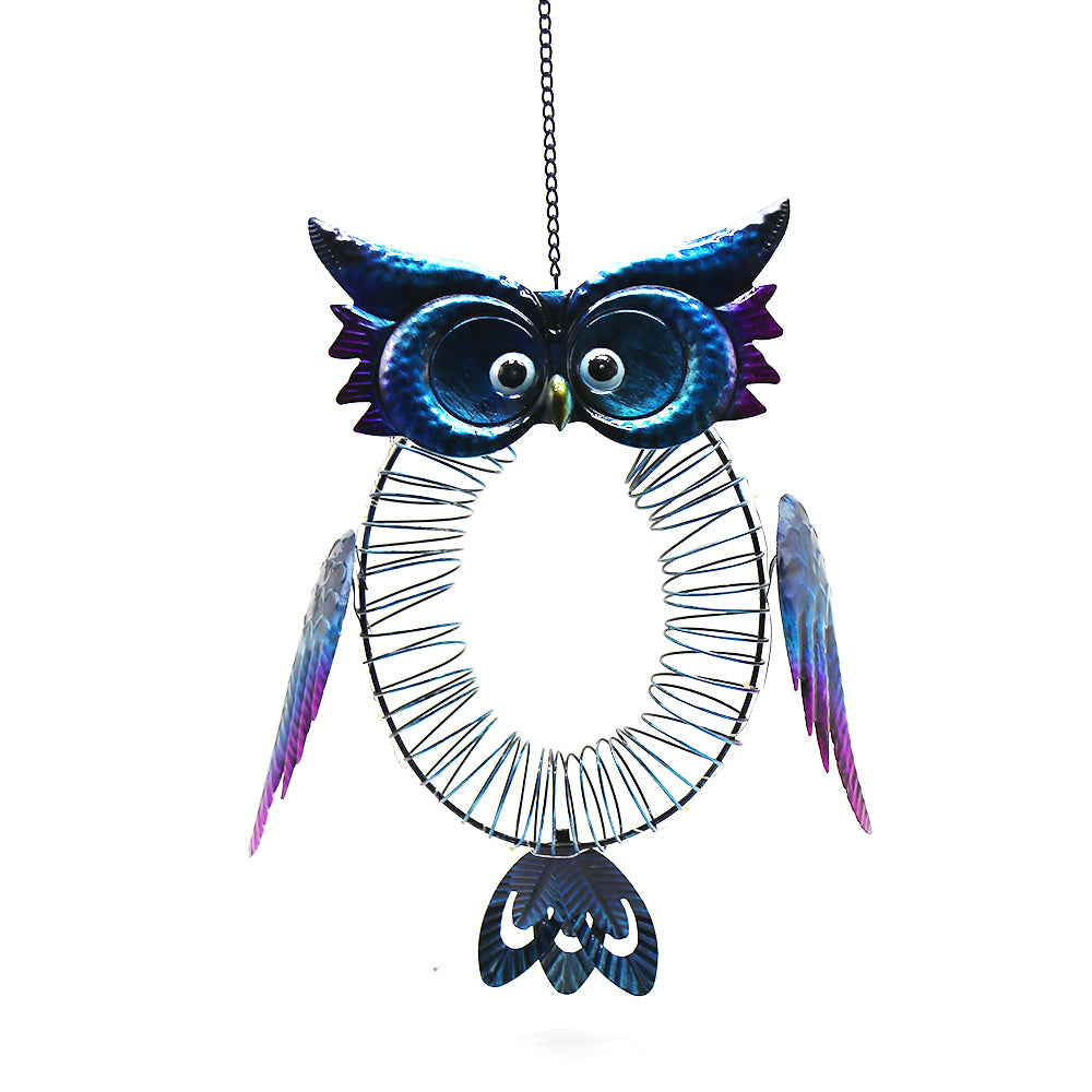 New product bird feeder owl outdoor hanging metal bird feeder with light hummingbird source factory customized