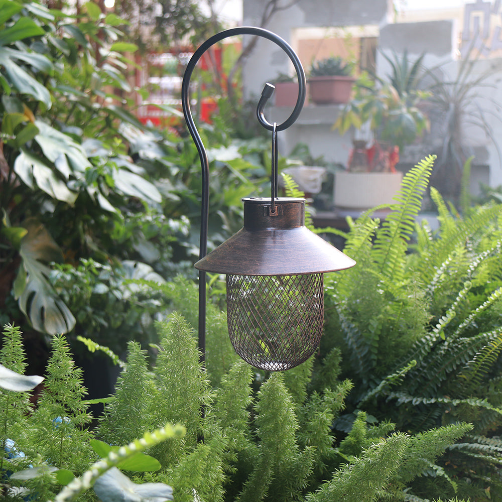 Cross-border e-commerce hot sale tungsten lamp iron solar automatic bird feeder garden decoration hummingbird led feeder