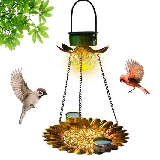 Cross Country Outdoor Bird Feeding Water Feeder Solar Bird Feeder Hanging Feeder Hummingbird Food Tray Bird Baths