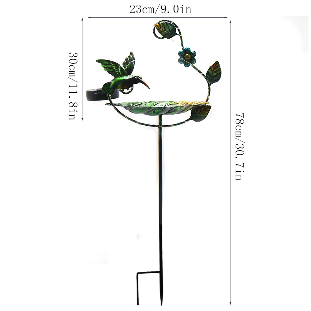 Cross Border Bird Feeder Outdoor Iron Metal Ground Feeder Fan Shaped Bird Feeder Solar Bird Feeder