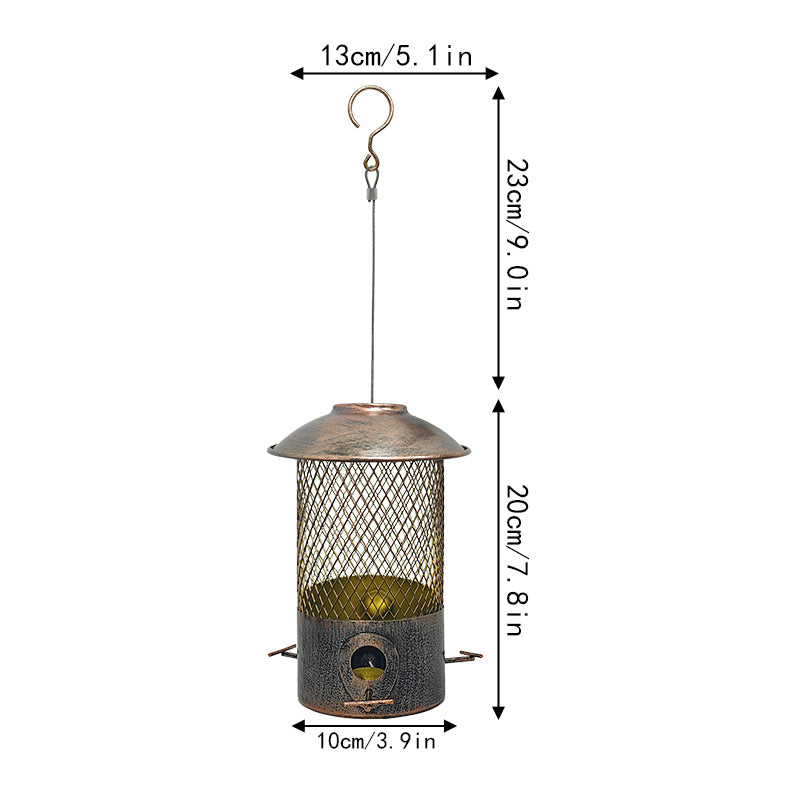 Cross Border New Iron Squirrel Proof Bird Feeder Hanging Outdoor Bird Automatic Feeder