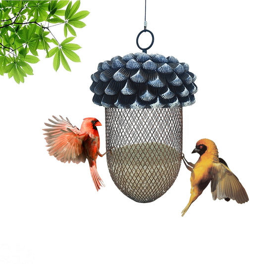 Outdoor Metal Resin Like Fruit Bird Feeder Squirrel Proof Shepherd Hook Bird Feeder Bird Feeder Factory Customized