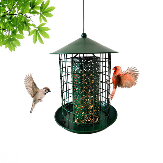 Source factory customized spot wholesale outdoor hanging metal anti-squirrel bird feeder iron hummingbird feeder