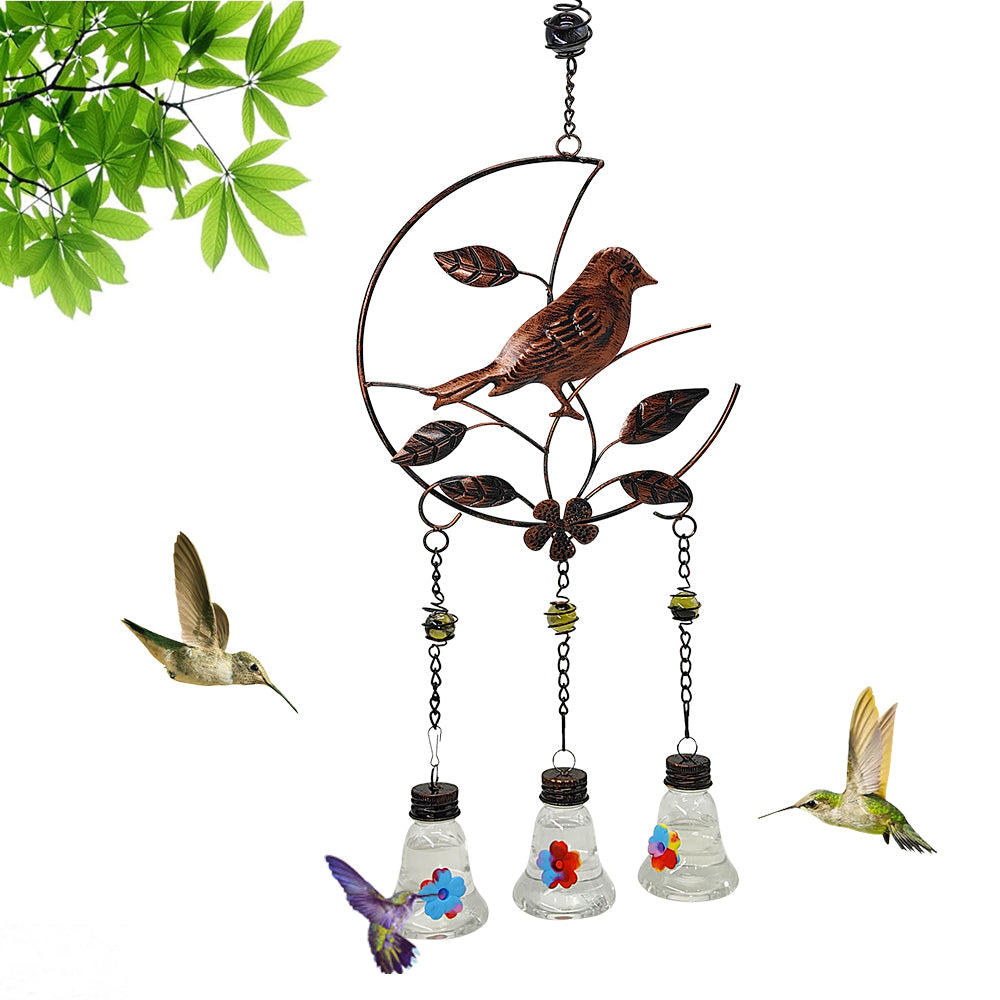 Cross Border Factory Supply Outdoor Hummingbird Feeder Bird Feeder Hanging Bird Supplies With Hook Iron Bird Feeder