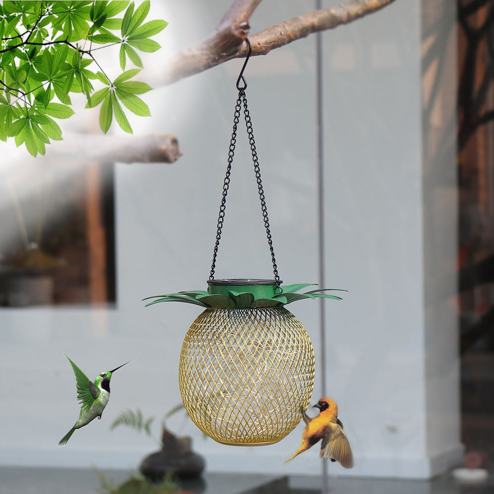 Crossing Amazon Pineapple Solar Metal Bird Feeder Outdoor Hanging Bird Feeder Hummingbird Feeder