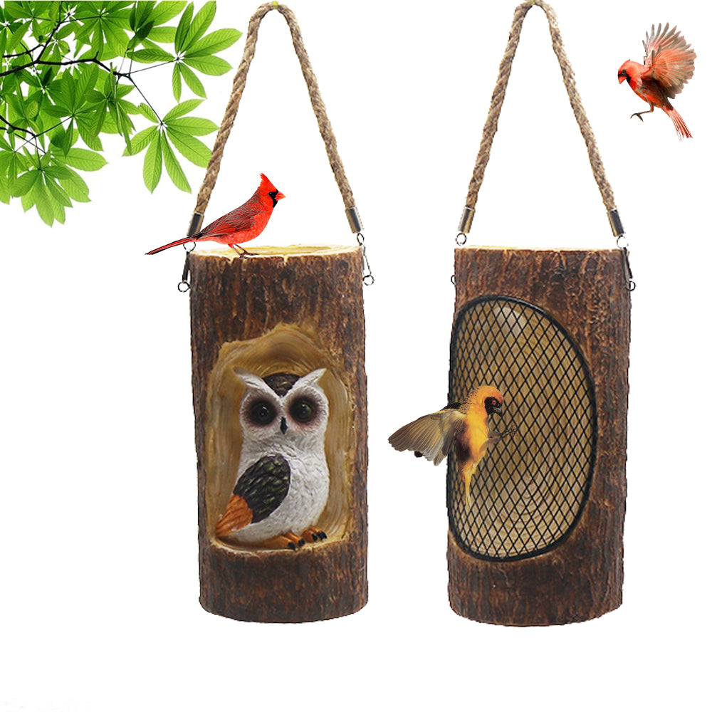 New Bird Feeder Outdoor Lighted Solar Resin Metal Hanging Squirrel Proof Hummingbird Feeder Customized