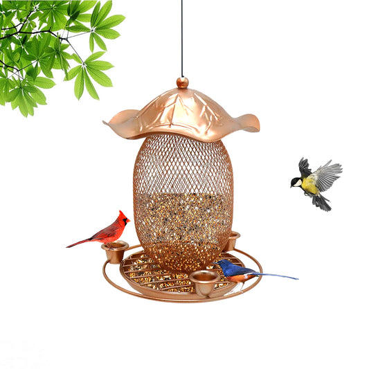 Cross-border sources anti-squirrel automatic bird feeder outdoor hanging hummingbird water feeder metal iron factory wholesale