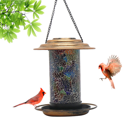 Source Factory Solar Iron Mazake Bird Feeder Outdoor Garden Hanging Bird Feeder 360 Rotating