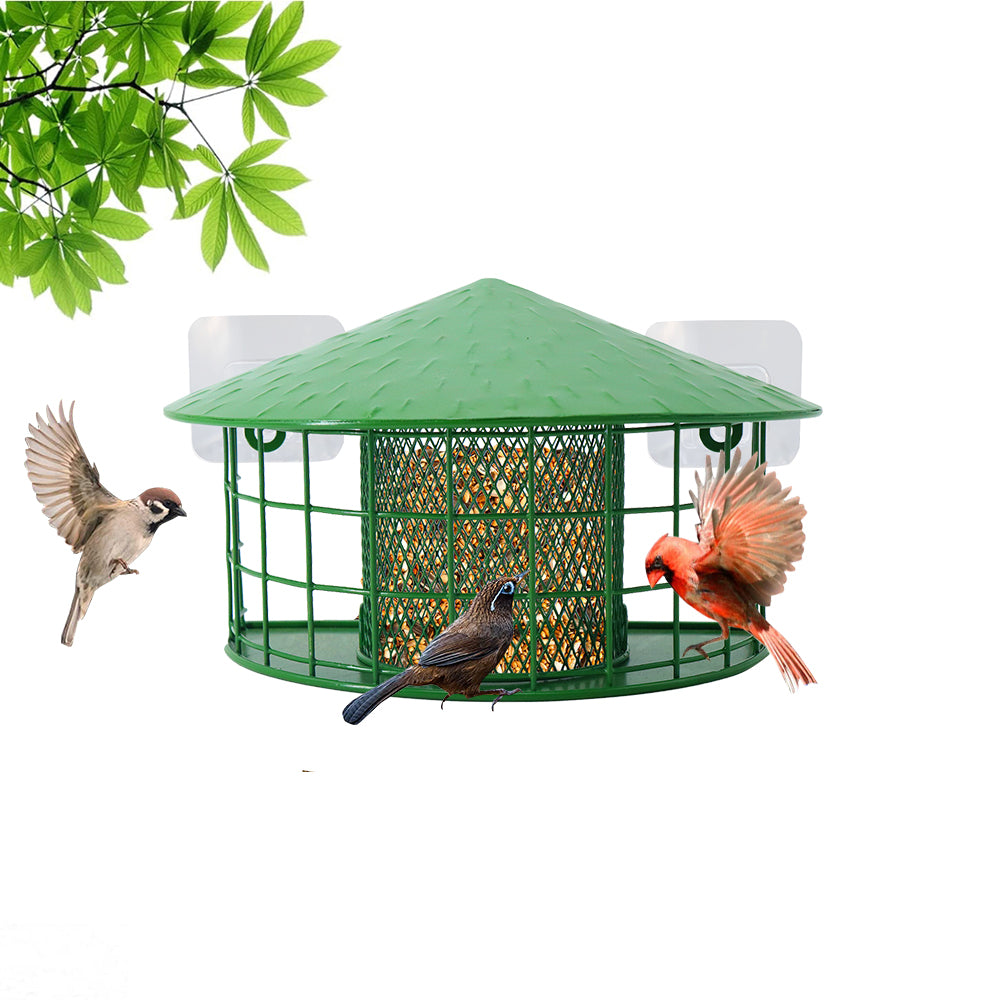 Cross border amazon iron anti squirrel wall mounted model hummingbird feeder bird feeder source factory wholesale