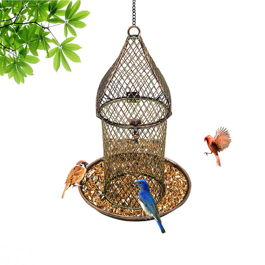 New Bird Feeder Outdoor Metal Iron Hanging Bird Feeder Hummingbird Feeder Squirrel Proof Bird Feeder Customized