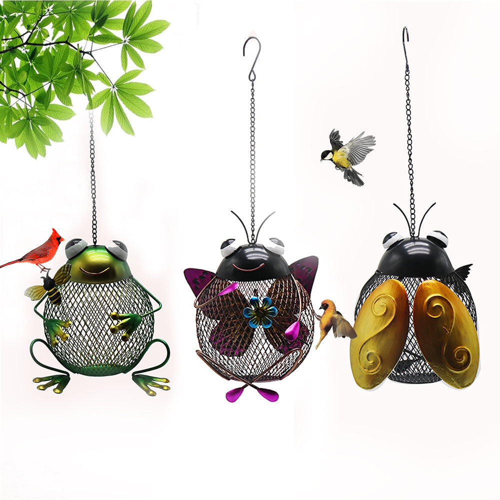 Cross-border source factory cartoon iron bird feeder outdoor hanging metal bird feeder hummingbird feeder