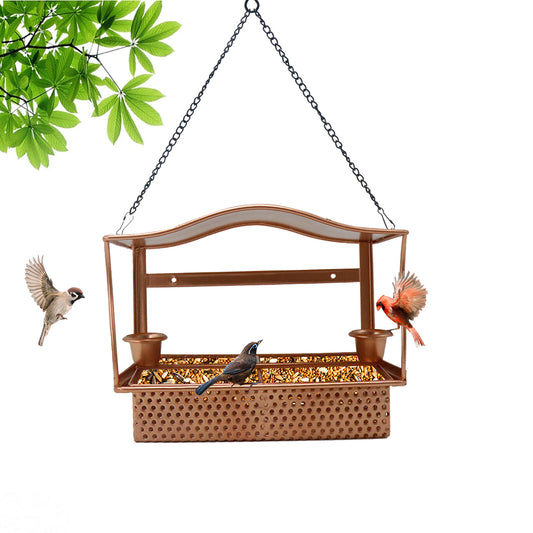 New product bird feeder outdoor sticky wall hanging dual-use iron metal bird feeder source factory customized wholesale